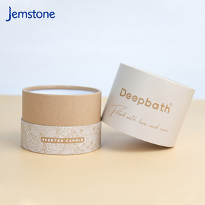 Envase Ecológico para Perfume, Tubo de Cartón Kraft, Vela Aromática de Lujo en Frasco de Vidrio, Tubo de Papel, Caja de Regalo Cilíndrica Personalizada para Velas - Product Image 4