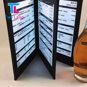 RICHSHINING, iluminación iluminada recargable, doble cara, cuero, LED, beber, A4, menú de luz Led, menú de mesa para KTV Night Club - Product Image 6