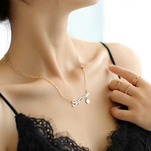 Bijoux en acier inoxydable, Bijoux sans ternir, plaqué or 18k, collier horoscope zodiaque en acier inoxydable - Product Image 2