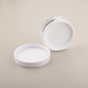 Estuche transparente para polvos sueltos con malla para recargar polvos fijadores, para todo tipo de piel, envase cosmético - Product Image 1