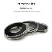Boîte de rangement pour pièces commémoratives en plastique PS ronde, petite, pour collection et protection de pièces agricoles
