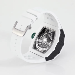Reloj de Carreras de Cerámica Blanca de Primera Calidad Profesional, Cristal Personalizado, Reloj Mecánico para Hombre Resistente al Agua - Product Image 6