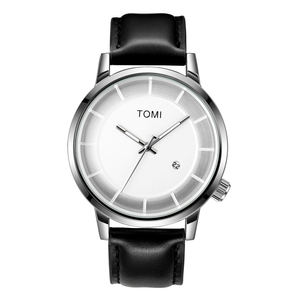 <span class=keywords><strong>Montre</strong></span>-bracelet à quartz pour homme TOMI T101, design simple et élégant, cadran rond, bracelet en cuir, usage quotidien, vente en gros - Product Image 2