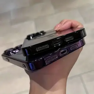 Funda magnética de lujo para carga inalámbrica, funda transparente para <span class=keywords><strong>iPhone</strong></span> <span class=keywords><strong>11</strong></span> 12 13 14 15 16 Pro Max, funda de silicona a prueba de golpes - Product Image 5