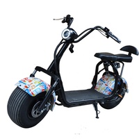Scooter électrique citycoco à gros pneus, 2 places, e-moto, grandes roues, scooters avec pédale, livraison directe