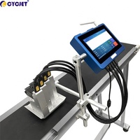 Impresora de Inyección de Tinta Térmica de Dos Cabezales, Impresora de Inyección de Tinta en Línea de Alta Velocidad, Máquina de Impresión HP, Impresión de Códigos QR, Número de Lote, Código de Barras