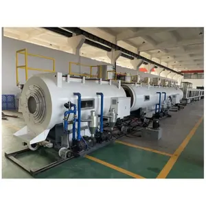 Stainless steel plastic pipe vacuum water spray cooling tank HDPE PP PE PET PVC pipe shaping extrusion machine