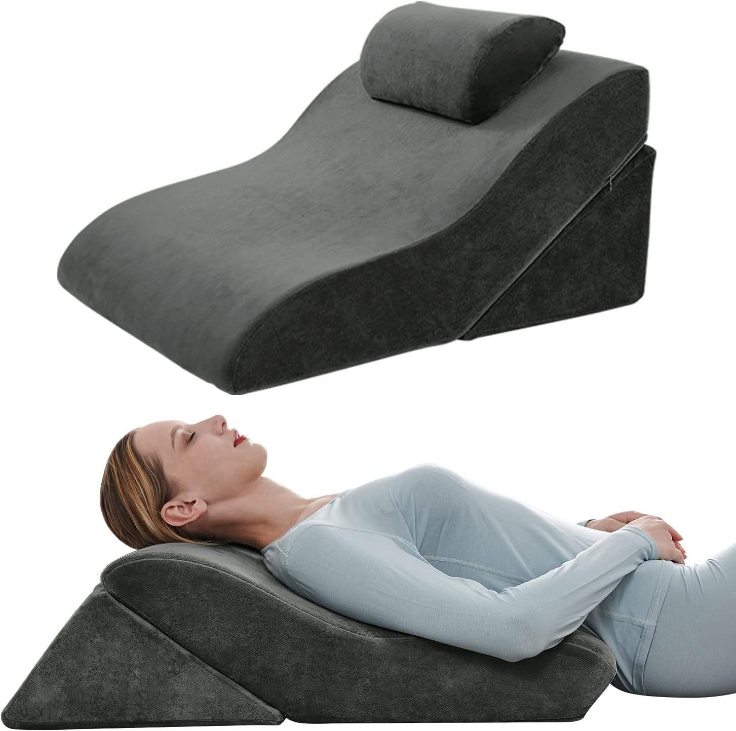 Wedge Pillow Sciatica Memory Foam for Back Leg Pain