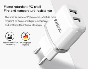 YC26 новейшее универсальное настенное зарядное устройство с <span class=keywords><strong>2</strong></span> портами для путешествий портативные мобильные телефоны двойное зарядное устройство с Usb - Product Image 6