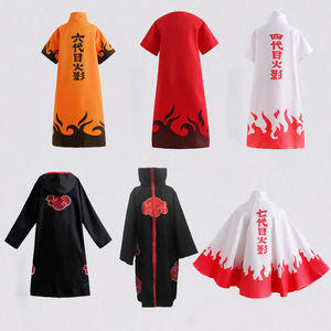 6 color Leaf Hidden Village Hokage cloak and Akatsuki cloak for the fans Anime Uzumaki Uchiha Sasuke cosplay in Halloween