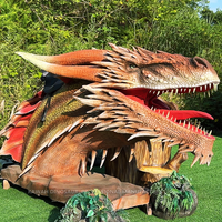 Parc Décoration Réaliste Animatronic Dragon Modèle Dragon Tête Statue Usine Sur Mesure