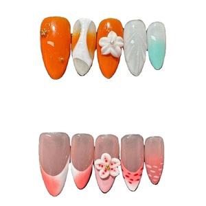 Lujo hecho a mano reutilizable 3D impreso flor prensa-en las <span class=keywords><strong>uñas</strong></span> nueva moda inscrito flor diseño para manicura belleza-venta al por mayor - Product Image 1