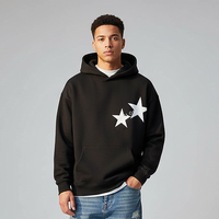 Sweats à capuche personnalisés OEM/ODM unisexe coupe ample pull-over tricoté uni respirant anti-boulochage hiver 400 g/m² imprimé numérique streetwear