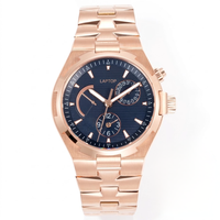Montre mécanique automatique de luxe haut de gamme pour homme, boîtier en or rose, acier inoxydable, verre saphir, aiguilles, sport, affaires