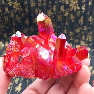 Cristales Rojos Electrochapados Teñidos Ecológicos de Alta Calidad, Venta al por Mayor, Forma Irregular, para Meditación y Decoración del Hogar - Product Image 2