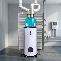 Chauffe-eau à condensation au gaz certifié CE haute efficacité 65 kW, classe d'efficacité énergétique, acier inoxydable, multi-énergie