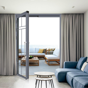 Hợp kim nhôm Bifold cửa trượt hệ thống nhà bếp PT cửa PD cửa với Swing gấp mở phong cách bệnh viện trang trí kết thúc - Product Image 6