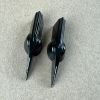 Nouveau, original, en stock : Boutons en bakélite noire Daka-Ware de 2,2 pouces de long, type « tête de poulet », pour tube de radioamateur