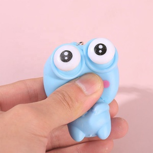 New Design Soft TPR Frog Keychain With Wet Soft Stress Relief Ball Squeeze <b>Fidget</b> Toy for Anxiety Relief and Sensory Therapy - Product Image 4