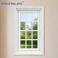 Ventanas Francesas Rogenilan Personalizadas, Resistentes a la Intemperie, con Vidrio Bajo Emisivo, Ventanas Abatibles de Aluminio con Rejilla