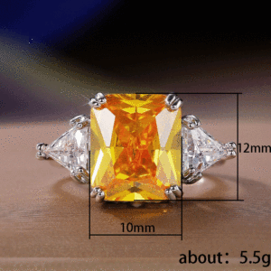 Anello Quadrato Stile Caramella per Donne, Design Colorato, Accessorio da Dito per Uso Quotidiano - Product Image 5