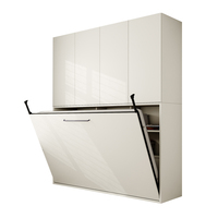 Meubles de chambre à coucher au design minimaliste personnalisé lit escamotable avec combinaison de garde-robe lit escamotable double complet Queen King