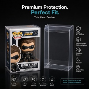 Boîte en plastique PP anti-poussière pour figurines <span class=keywords><strong>Funko</strong></span> <span class=keywords><strong>Pop</strong></span> de 6 pouces, emballage de rangement, pliable, fond à fermeture automatique, emballage de vente au détail - Product Image 2