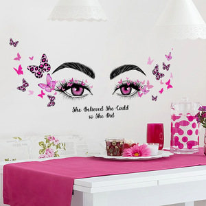 สติกเกอร์ติด<span class=keywords><strong>ผนัง</strong></span>ลายผีเสื้อสำหรับผู้หญิงสีชมพู: ของตกแต่งแบบมีกาวในตัวสำหรับห้องนั่งเล่นห้องนอนและบ้าน - Product Image 2