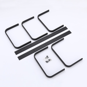 رف مناشف حمام عصري أسود غير لامع بخمس طبقات وحامل للمناشف - Product Image 5