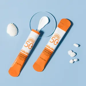 최고의 화장품 비건 SPF 50 선 블록 선 스크린 모이스처 라이저 유기농 단일 사용 선 스크린 크림