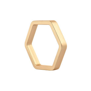 Anneaux de serviette hexagonaux luxueux, décoration de table à manger de style occidental minimaliste en or, thème créatif pour des ambiances esthétiques - Product Image 2