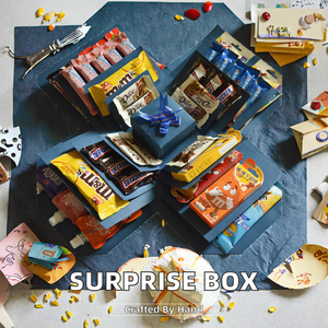 <span class=keywords><strong>Caja</strong></span> Sorpresa <span class=keywords><strong>Explosiva</strong></span> Personalizada para <span class=keywords><strong>Dulces</strong></span>, Golosinas y Pasteles - Empaque para Pequeñas Empresas con Ranuras, Impresión en Relieve - Product Image 2