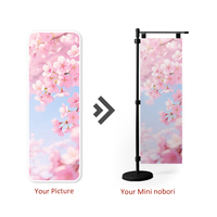 Personnalisable de n'importe quelle taille Design Logo Mini Nobori Drapeau de bureau de table de dessin animé personnalisé avec support de poteau en plastique
