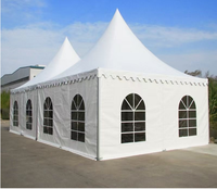Tente Pagode Imperméable en Alliage d'Aluminium et Tissu PVC à Double Couche avec Renforts Droits 6x6m 10x10m pour Grands Événements Intérieurs/Extérieurs