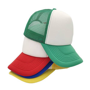 Vente en gros 5 Panneau Plain Trucker Otto Cap Casquette de camionneur en maille de mousse vierge - Product Image 1