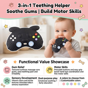 Control de Videojuegos Novedoso con Forma de Cachorro y Mordedor Sensorial de Silicona para Bebés al por Mayor - Product Image 5