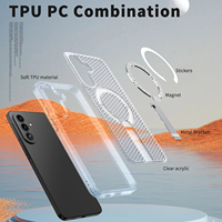Funda Magnética de Lujo con Soporte para Teléfono Samsung A57, Funda Antigolpes con Disipación de Calor para Samsung A17 A27 A37