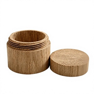 Tarro de Almacenamiento de Madera Natural al por Mayor con Tapa de Madera, Contenedor Hermético de 250 ml de Capacidad, Ecológico y Duradero para Té, Café y Especias - Product Image 6