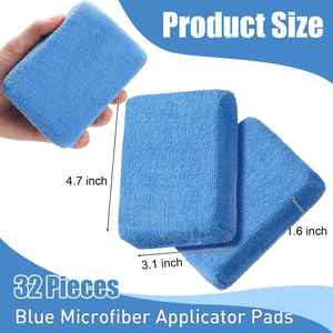 Washable Blue Rectangle Sponge Applicator Soft Foam <b>Car</b> Detailing Microfiber <b>Polishing</b> Coating Wax Sponge Pads Colorful Medium - Product Image 2