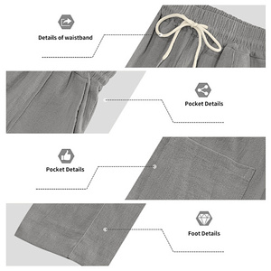 <span class=keywords><strong>Abbigliamento</strong></span> Maschile all'Ingrosso, 95% <span class=keywords><strong>Lino</strong></span>, 5% Poliestere, Pantaloni Sportivi Casual, Set Camicia e Pantaloni da <span class=keywords><strong>Uomo</strong></span> - Product Image 3