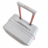 Valise trolley rigide en ABS, 4 roues, serrure à clé, doublure en polyester moderne, légère