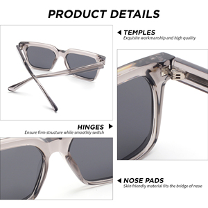 Nouvelles Lunettes de Soleil Carrées Classiques pour <span class=keywords><strong>Hommes</strong></span> 2026, Monture TR90, Verres TAC UV400, Logo Personnalisé, Tendance, Luxe, Vintage - Product Image 3