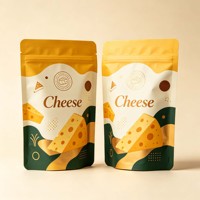 Sachet Doypack Personnalisé Imprimé pour Fromage, avec Fermeture Zip, Finition Brillante, pour Emballage et Stockage de Mozzarella
