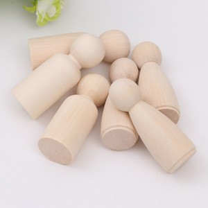 Petite figurine en bois de couleur naturelle, 18 cm, poupée marionnette DIY pour enfants, jouet à peindre - Product Image 4