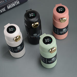 Многоразовая умная бутылка для воды со светодиодным интеллектуальным температурным дисплеем, термос из нержавеющей стали для детей, возвращенных в школу - Product Image 1