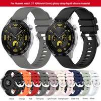 Bracelet de montre haut de gamme en silicone liquide Forwelleny Factory avec boucle triangulaire 18 mm 20 mm 22 mm pour Huawei GT4 41 mm 46 mm