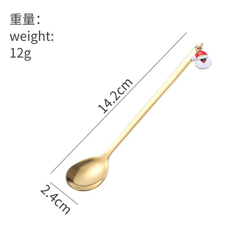 จี้ซานตาคลอส - ช้อนทอง (สแตนเลส 304)