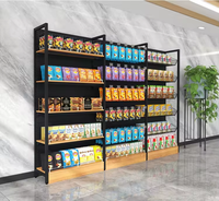 Étagère de présentation de snacks en bois de qualité supérieure pour les magasins de proximité