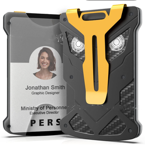 Fonction de blocage RFID PU cuir automatique Pop Up porte-<span class=keywords><strong>carte</strong></span> de crédit portefeuille avec boîte à cartes en métal - Product Image 1