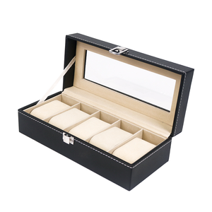 Sang Trọng Lớn Màu Đen Da Giả Gỗ PU Da 2 Lớp 20 Khe Cắm Đồng Hồ Lưu Trữ Hộp Đóng Gói Tổ Chức Hiển Thị Bao Bì Trường Hợp - Product Image 4
